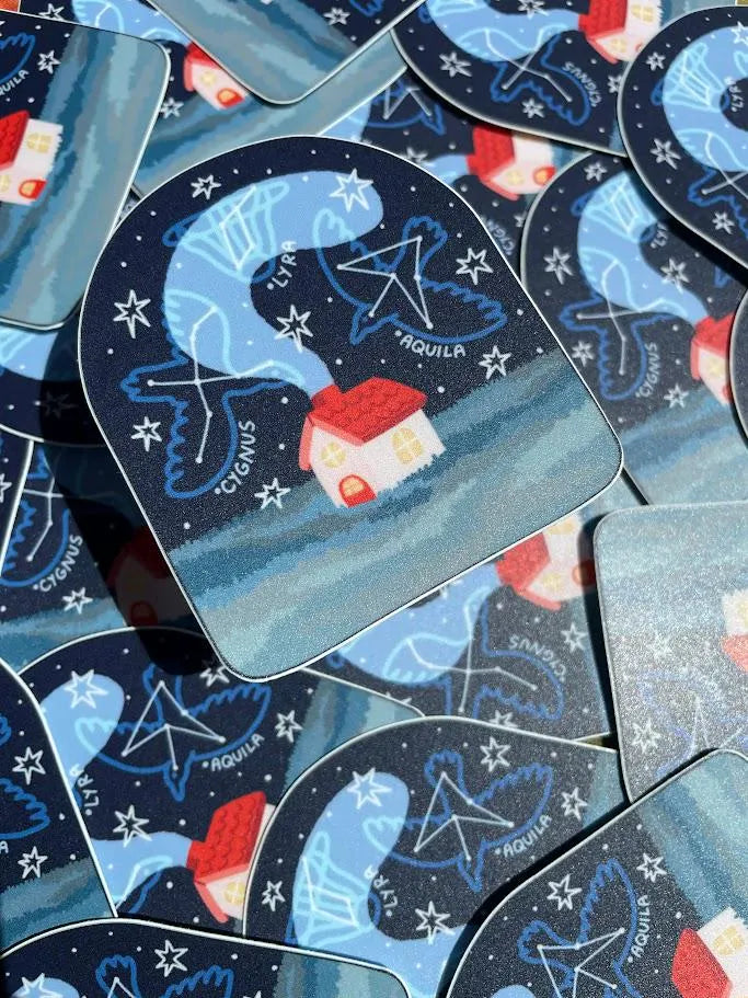 The Summer Triangle Constellations Sticker