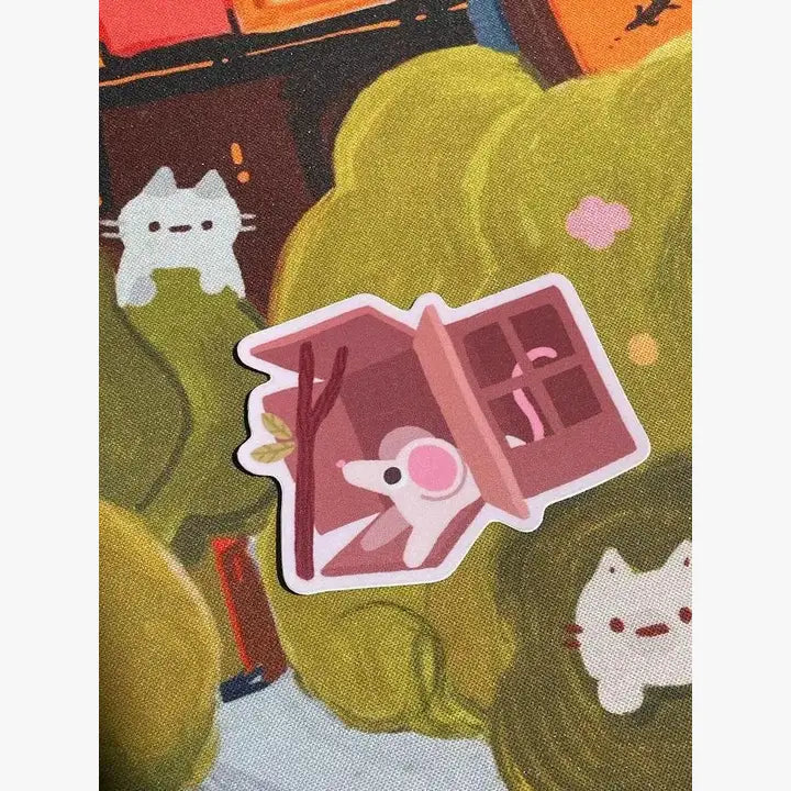 Cardboard House Rat Sticker