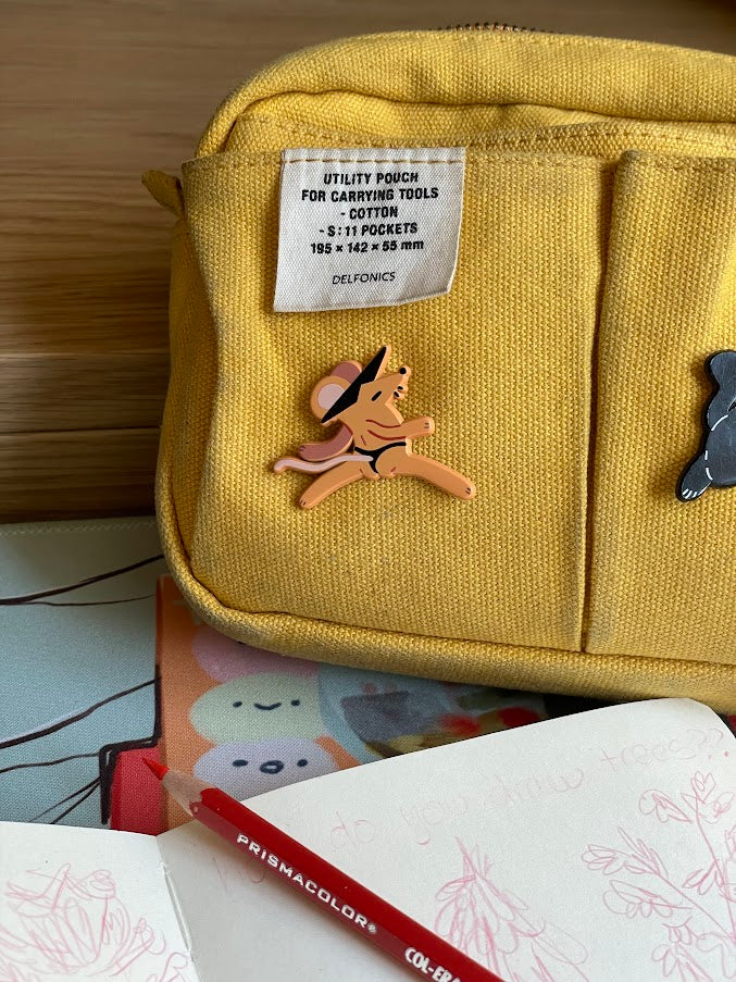 Cheeky Rat Enamel Pin