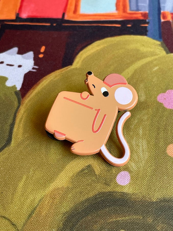 Cheese Rat Enamel Pin