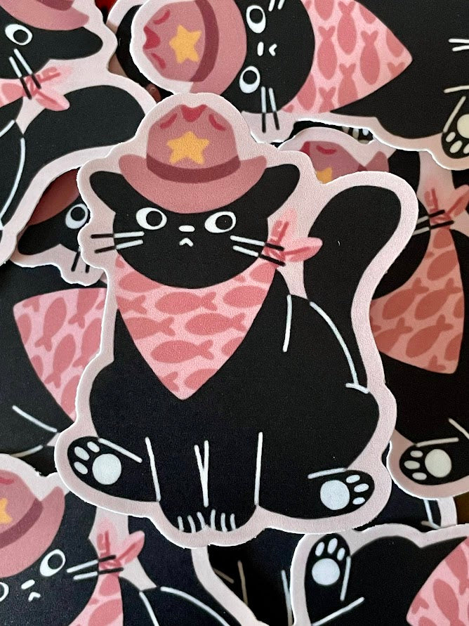 Cowboy Cat Sticker