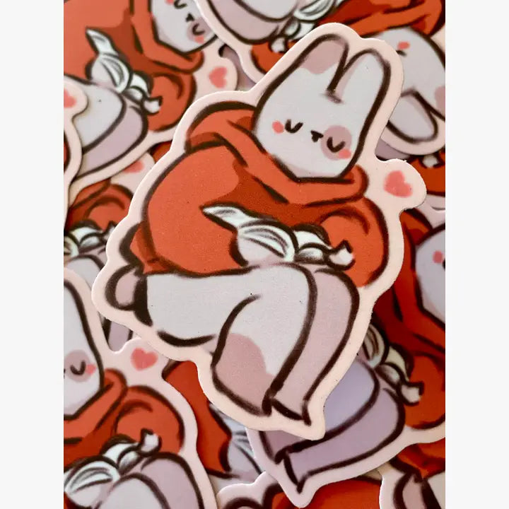 Elliot the Bookworm Bunny Sticker