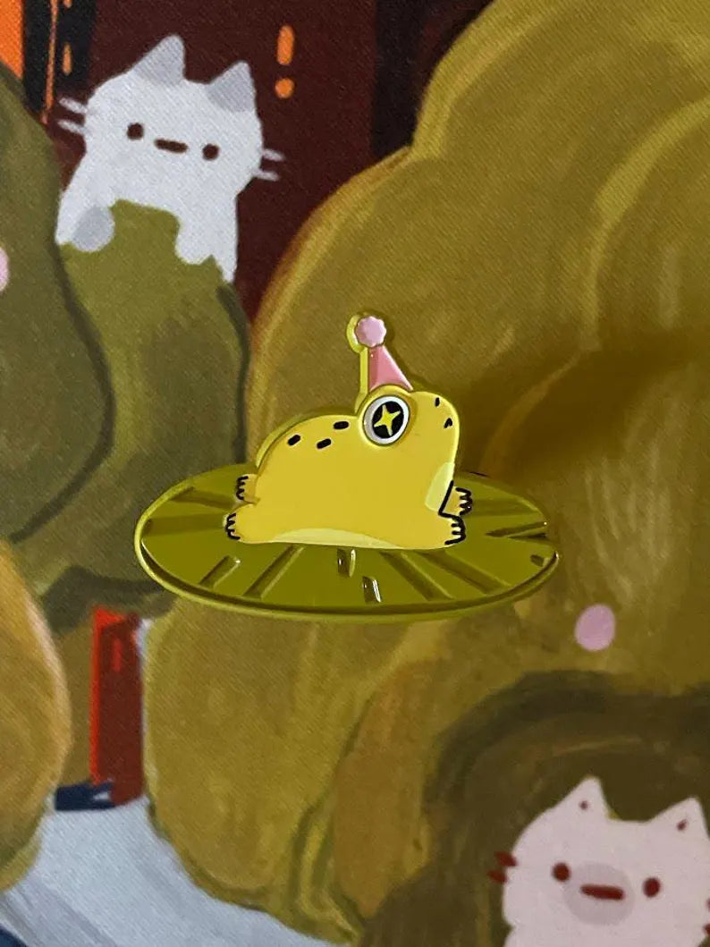 Lilypad Frog Enamel Pin