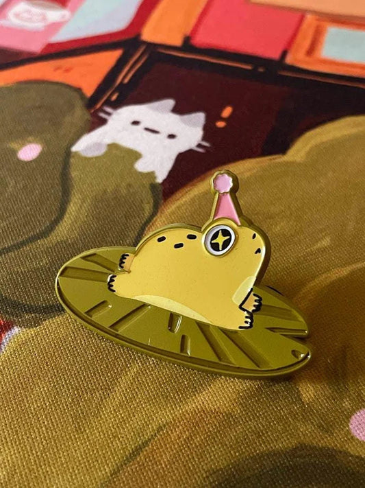 Lilypad Frog Enamel Pin