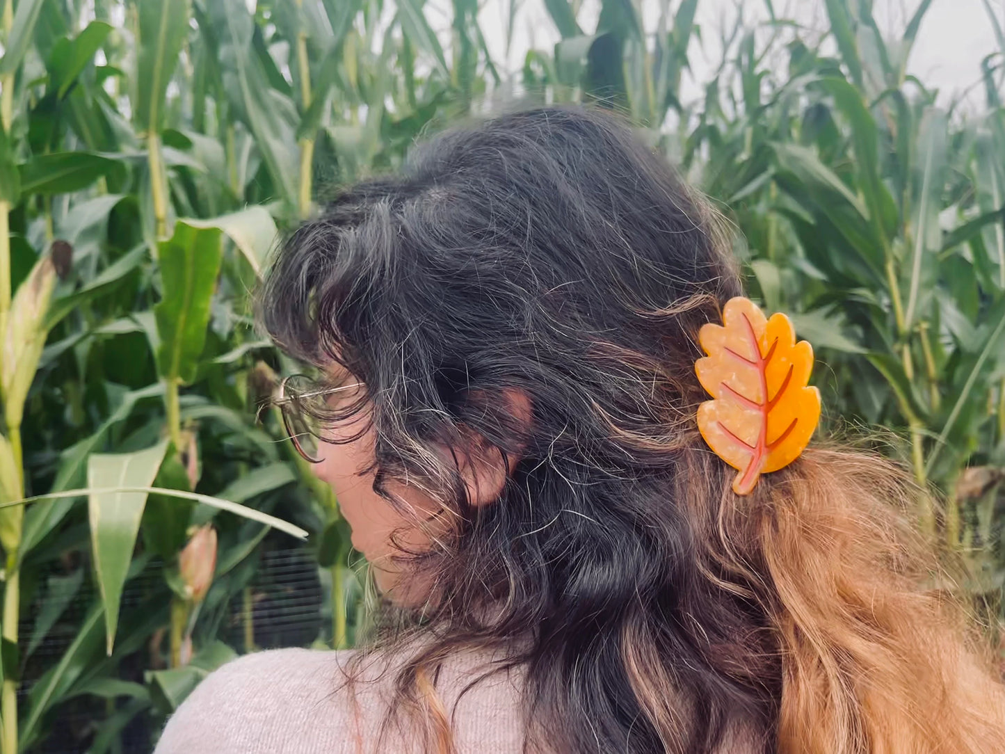 Autumn Leaf Hair Claw Clip