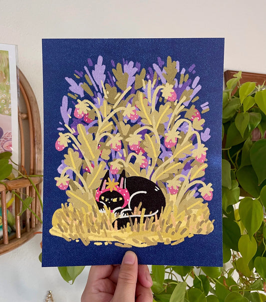 Strawberry Guardian Art Print 8x10