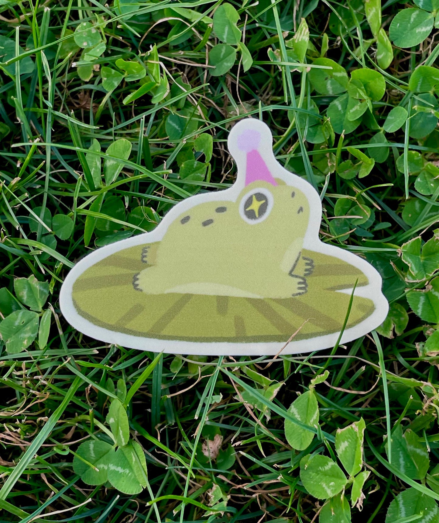 Frog on a Lilypad Sticker