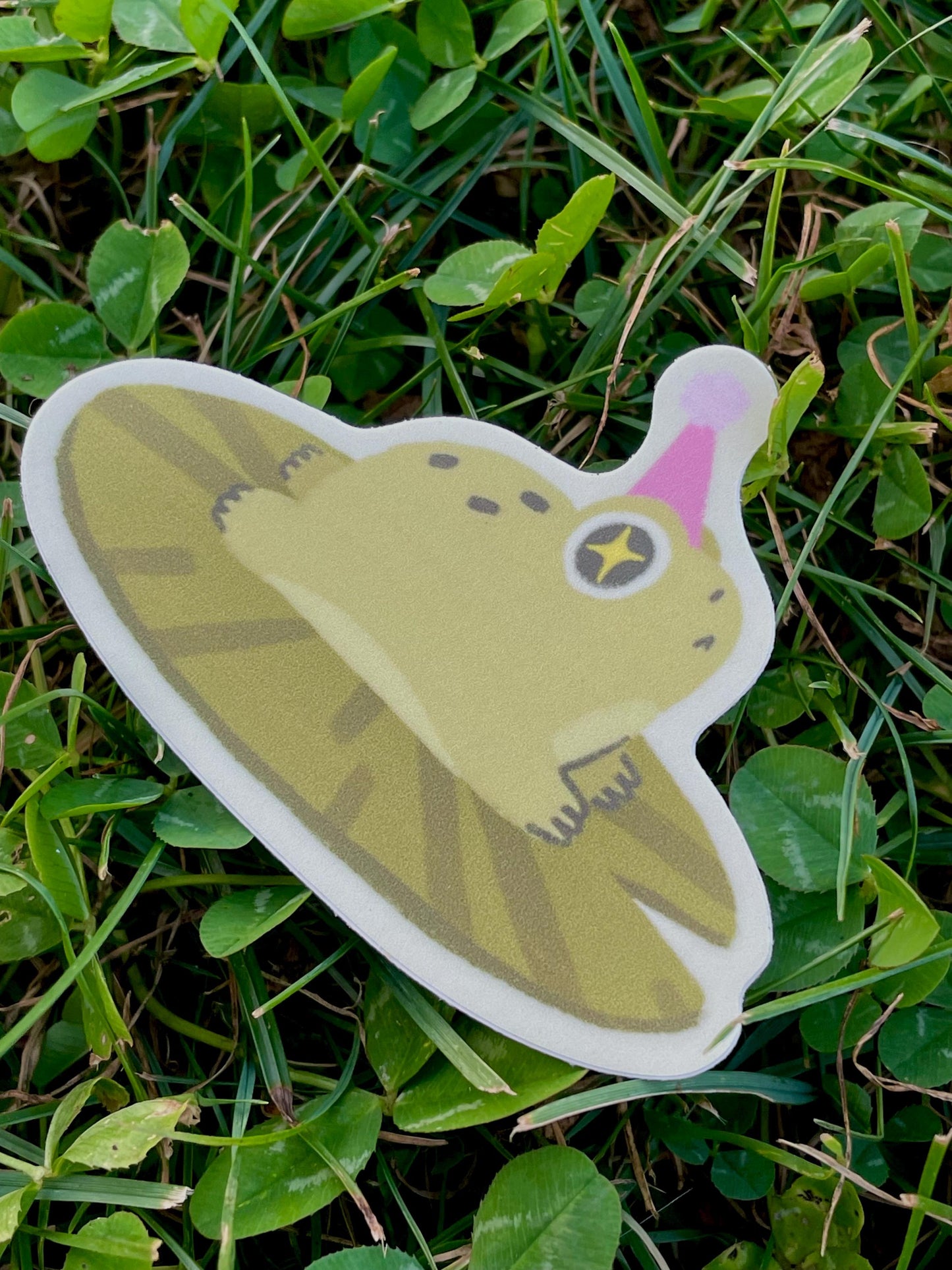 Frog on a Lilypad Sticker