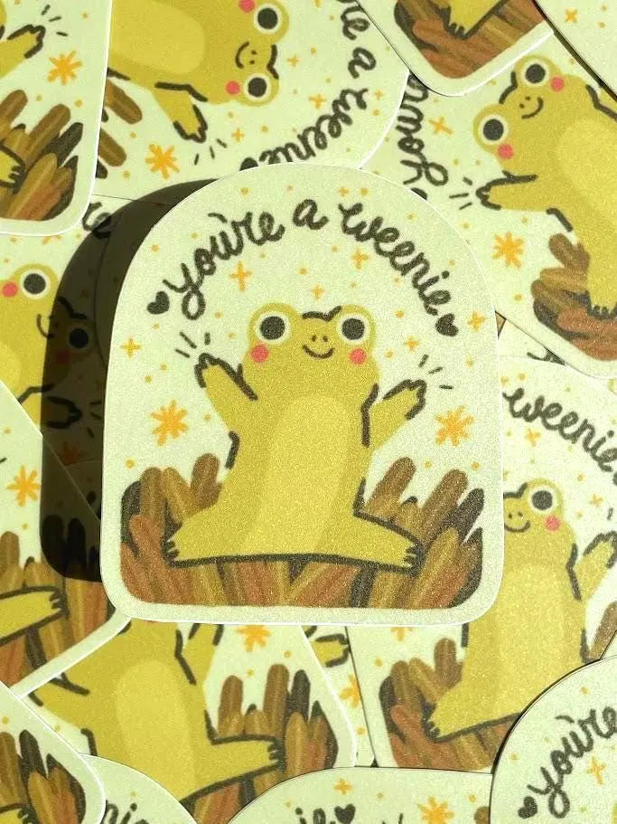 Silly Frog Matte Weatherproof Vinyl Decal Sticker