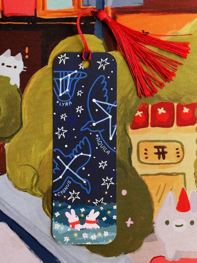 The Summer Triangle Constellations Bookmark with Tassel