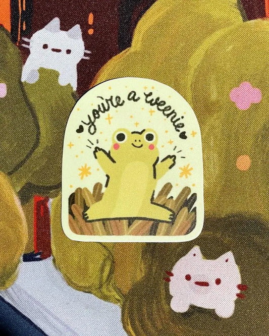 Silly Frog Matte Weatherproof Vinyl Decal Sticker